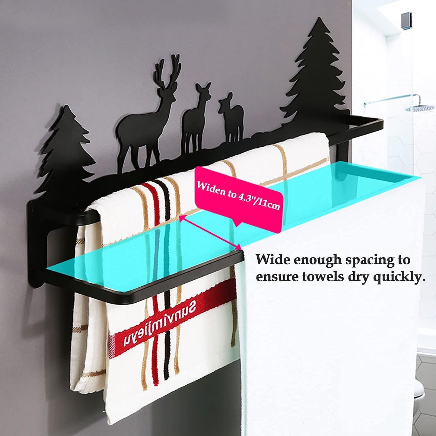 CuteHook Double Towel Bar