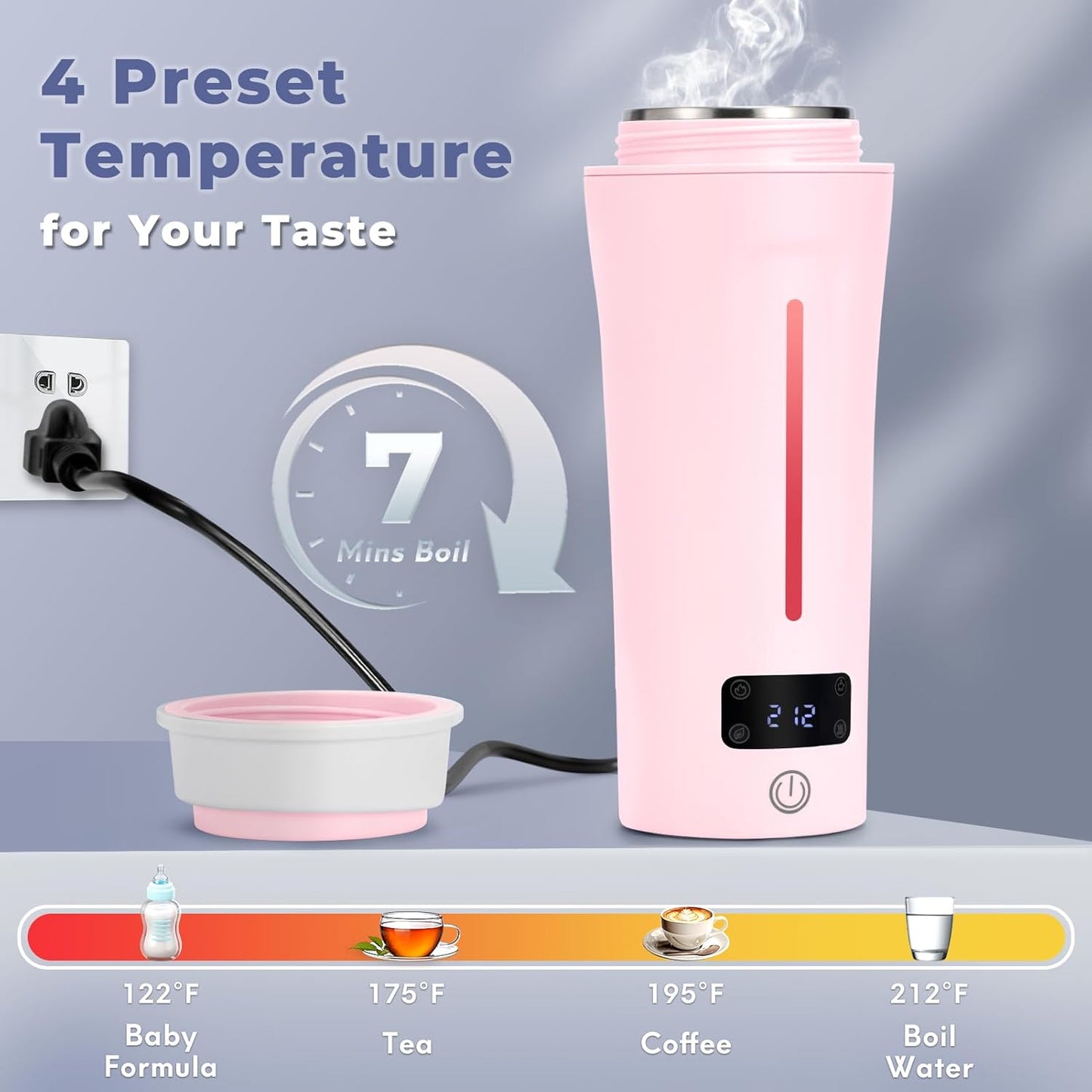 Portable Electric Kettle with LCD Display