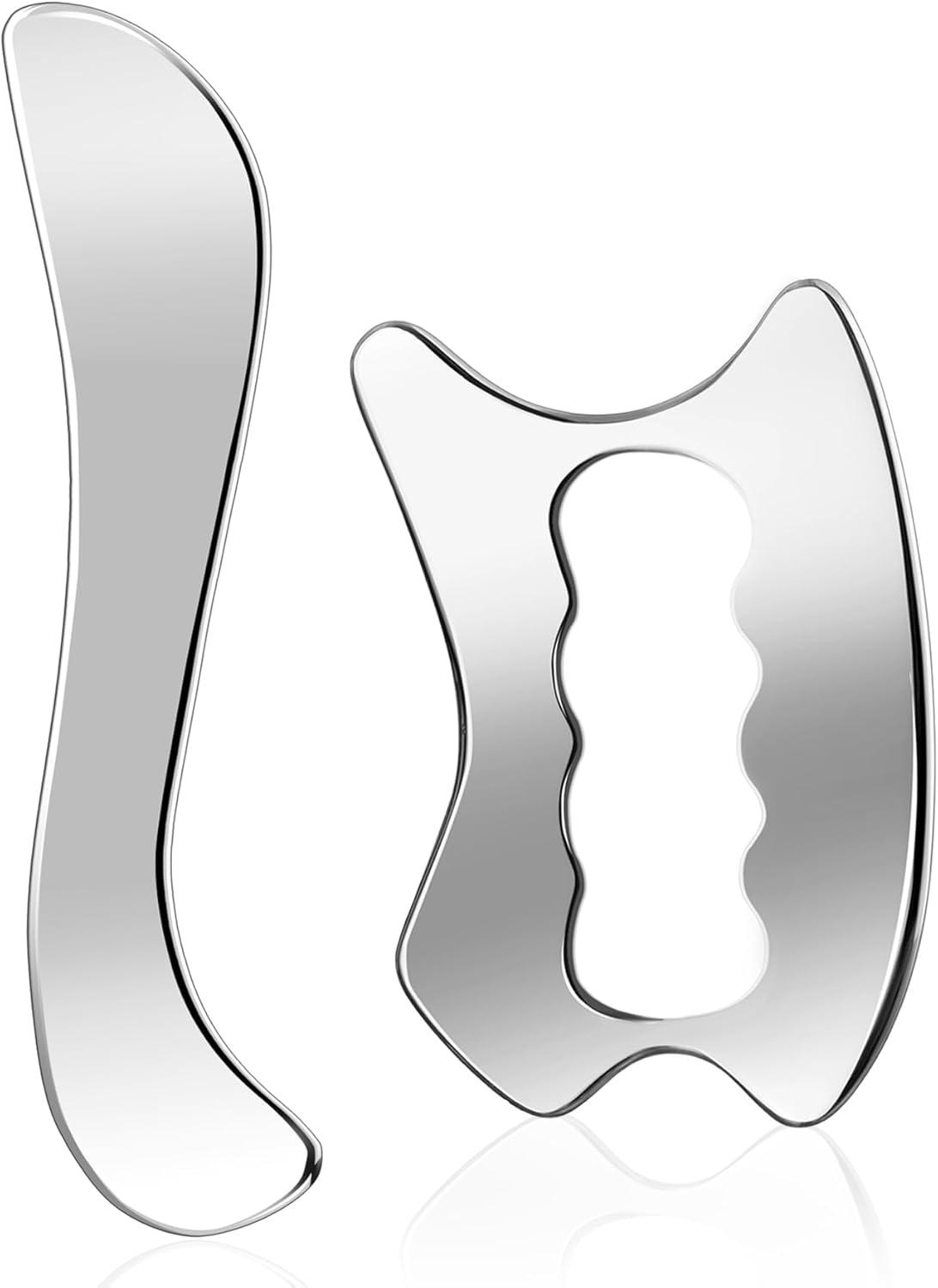 2PCS Gua Sha Tool, Stainless Steel