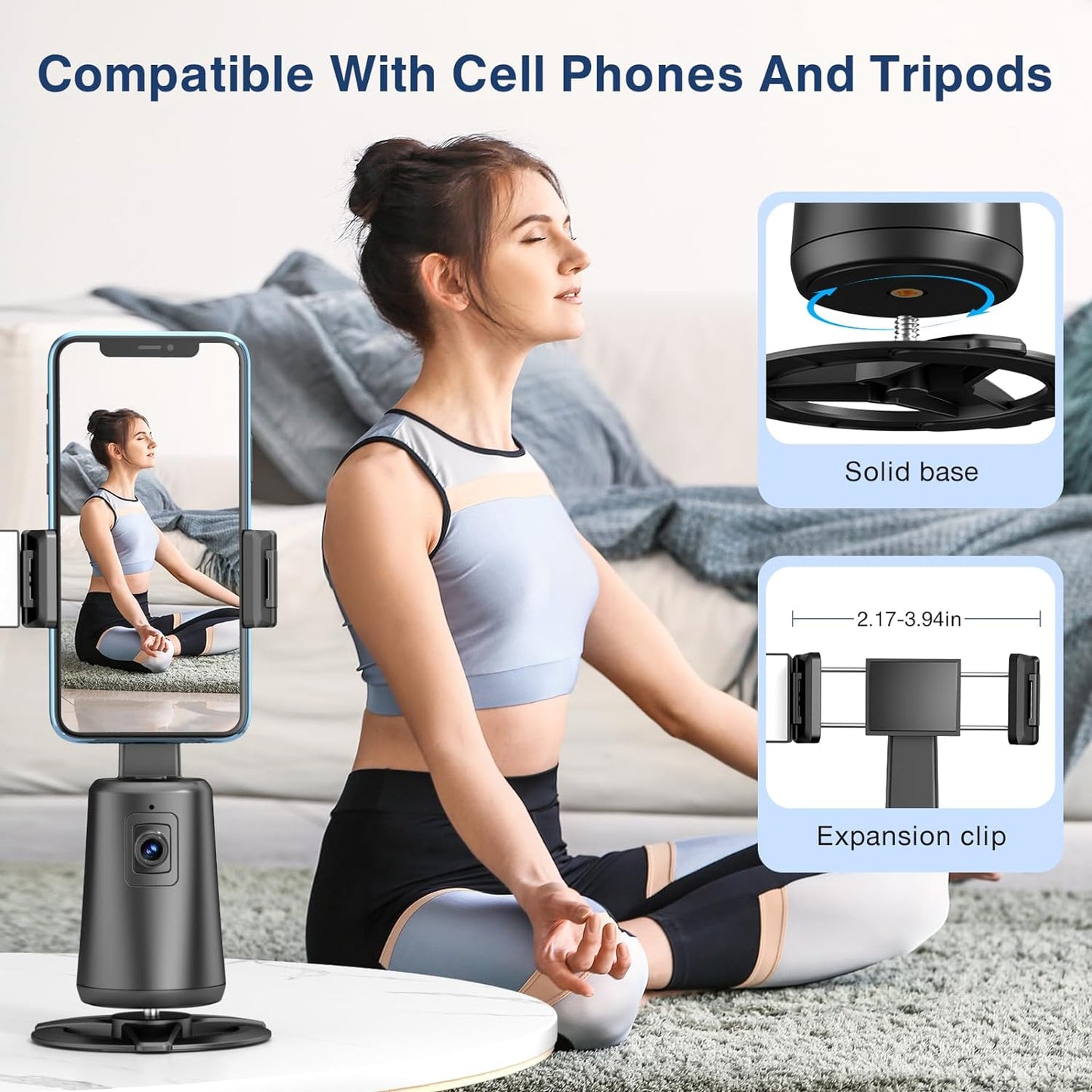 Auto Face Tracking Tripod 360° Rotating