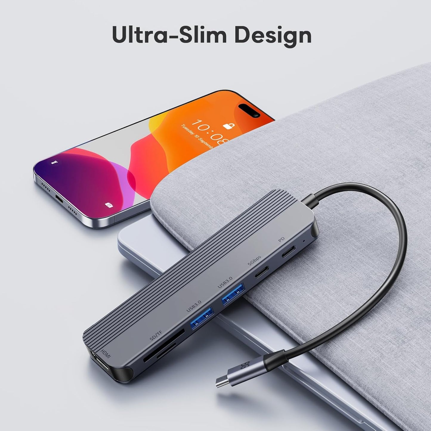 USB C Hub with 4K HDMI (7-in-1)