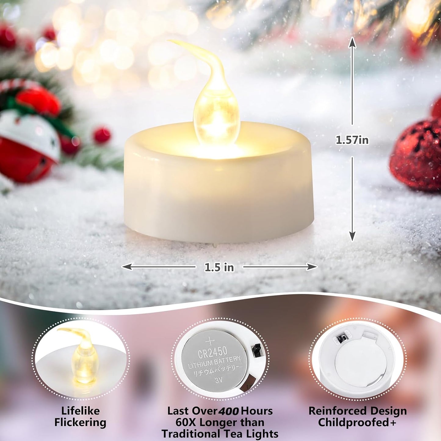 Topstone LED Candles 12 Pack Warm White