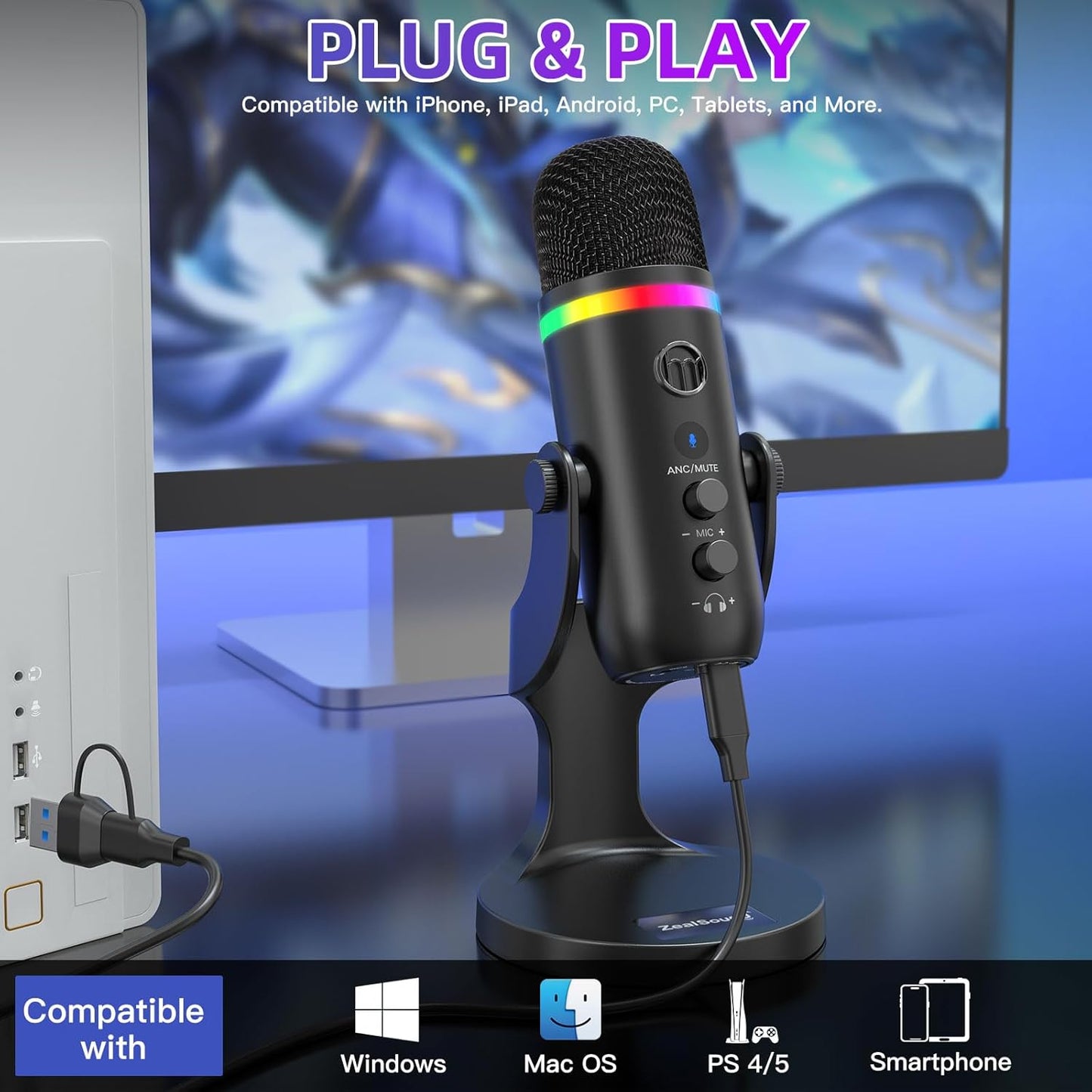 ZealSound USB Microphone