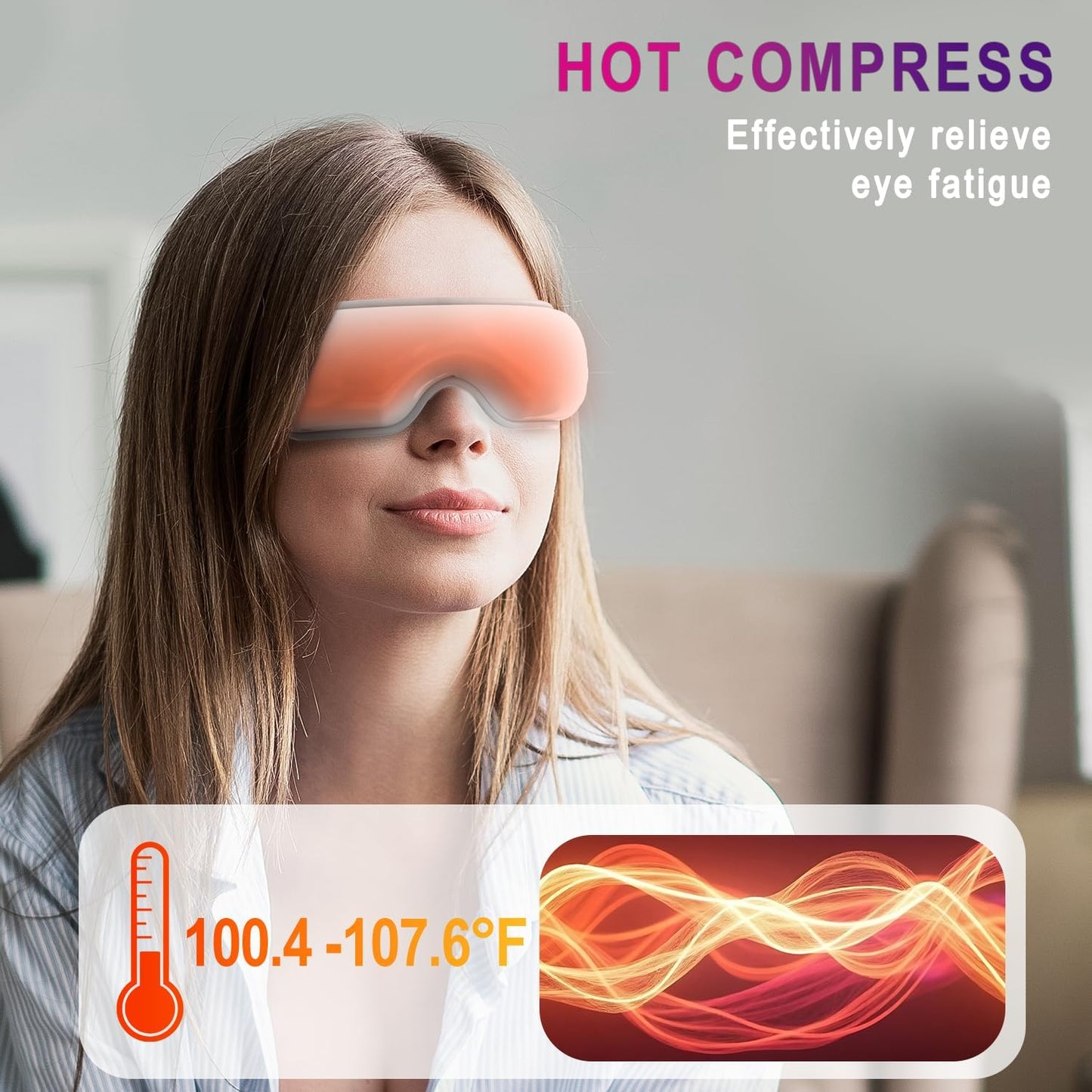 Eye Massager with Heat and Music Sleep Eye Mask