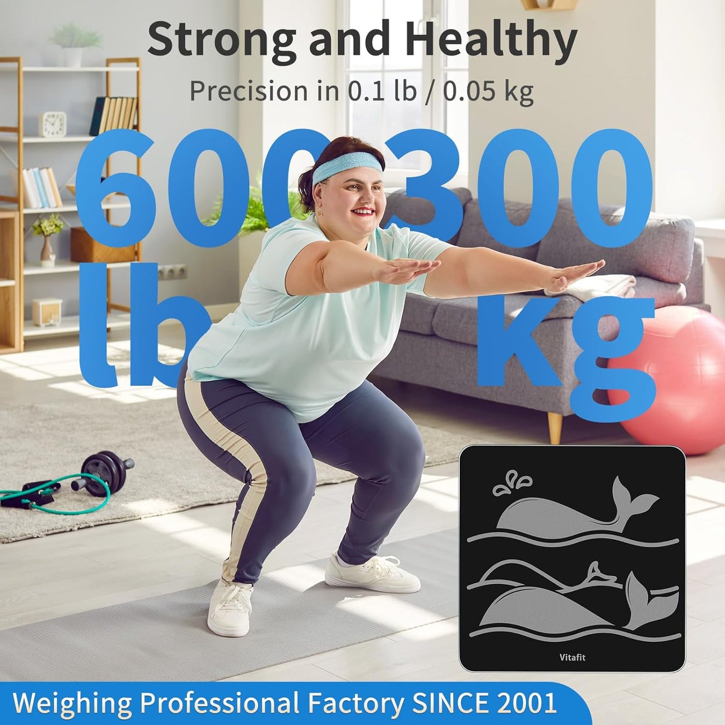Vitafit Amazing 600lb Smart Bathroom Scale for Body Weight