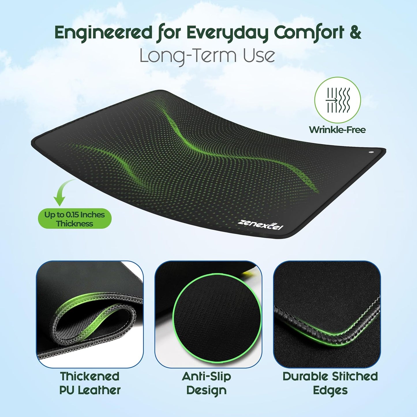 Zenexcel Grounding Mat for Feet w/ 15ft Grounding Cord