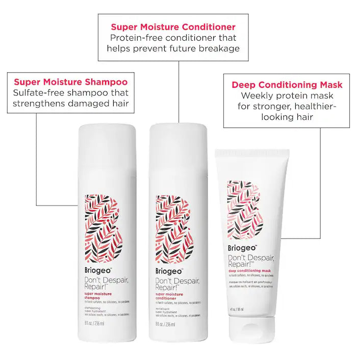 Briogeo Don't Despair, Repair! Shampoo, Conditioner and Conditioning Mask Value Set