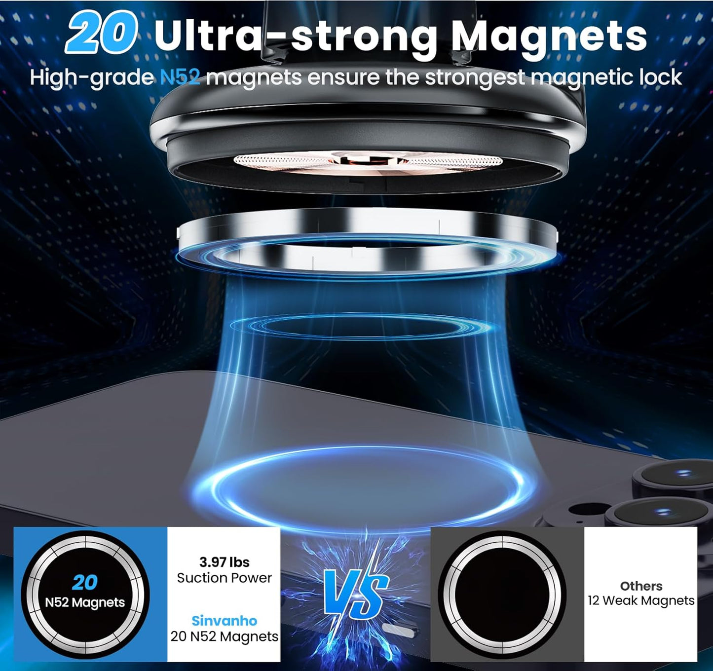 Magnetic Wireless Cup Phone Holder for Magsafe