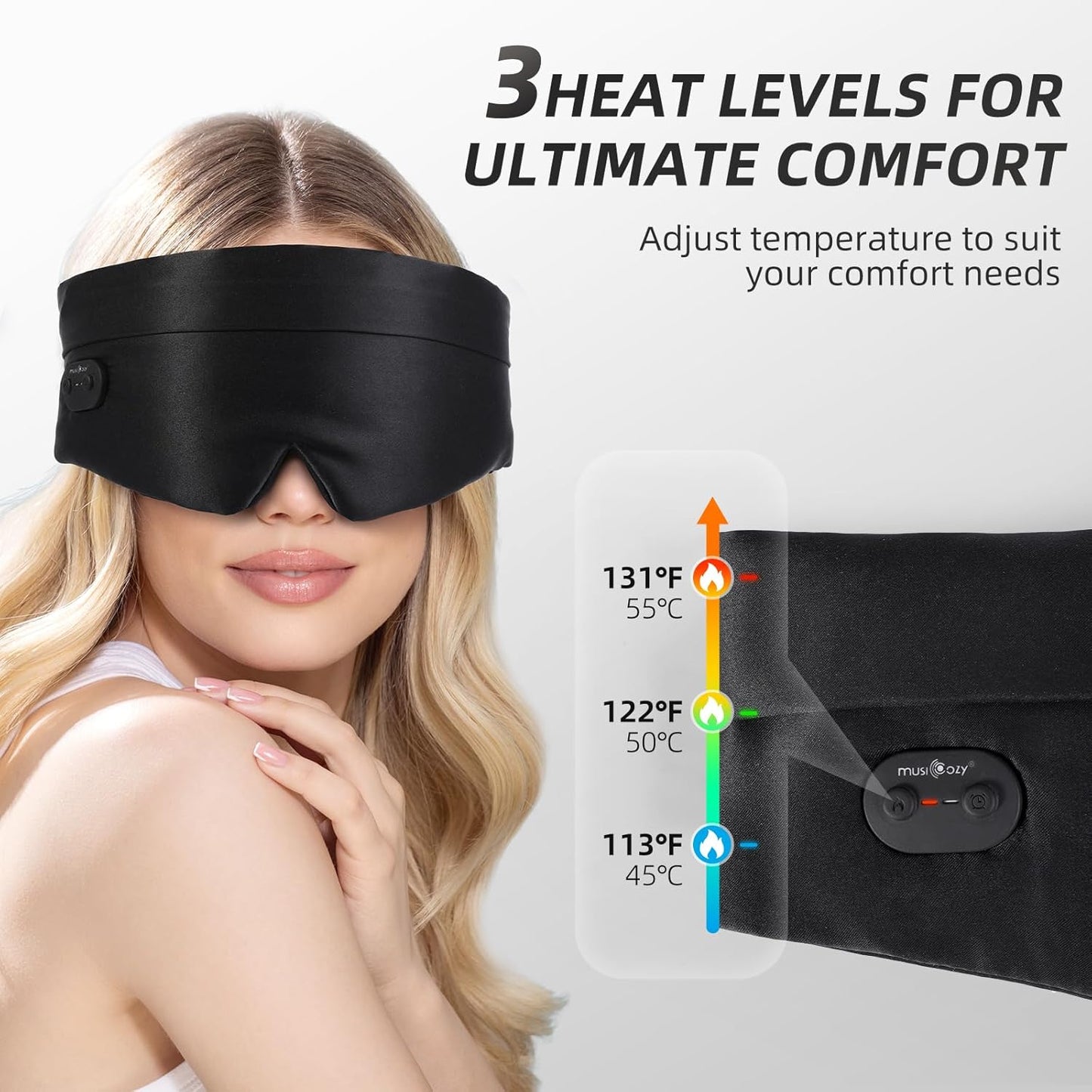 Heated Eye Masks for Dry Eyes, Cordless Silk Eye Mask, Warm Eye Compress for Dry Eyes