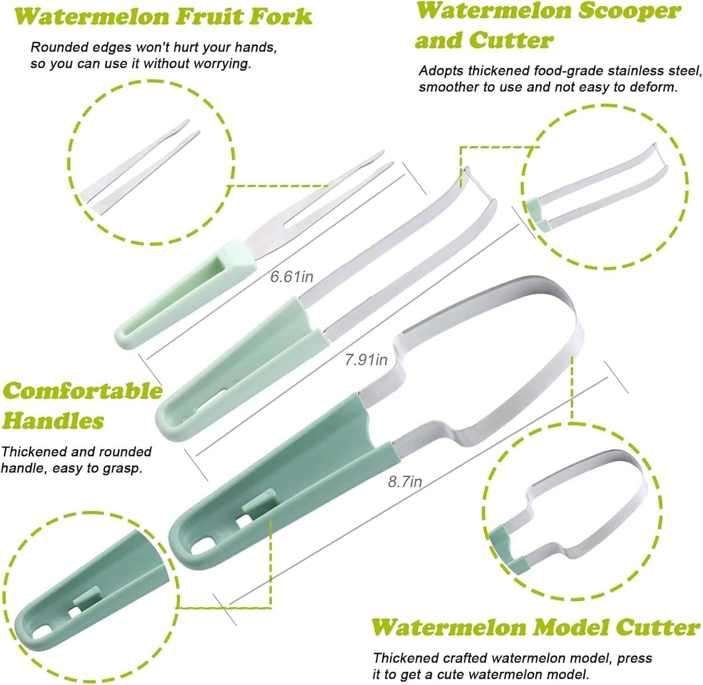 Oleex 3 in 1 Watermelon Cutter Slicer Tool