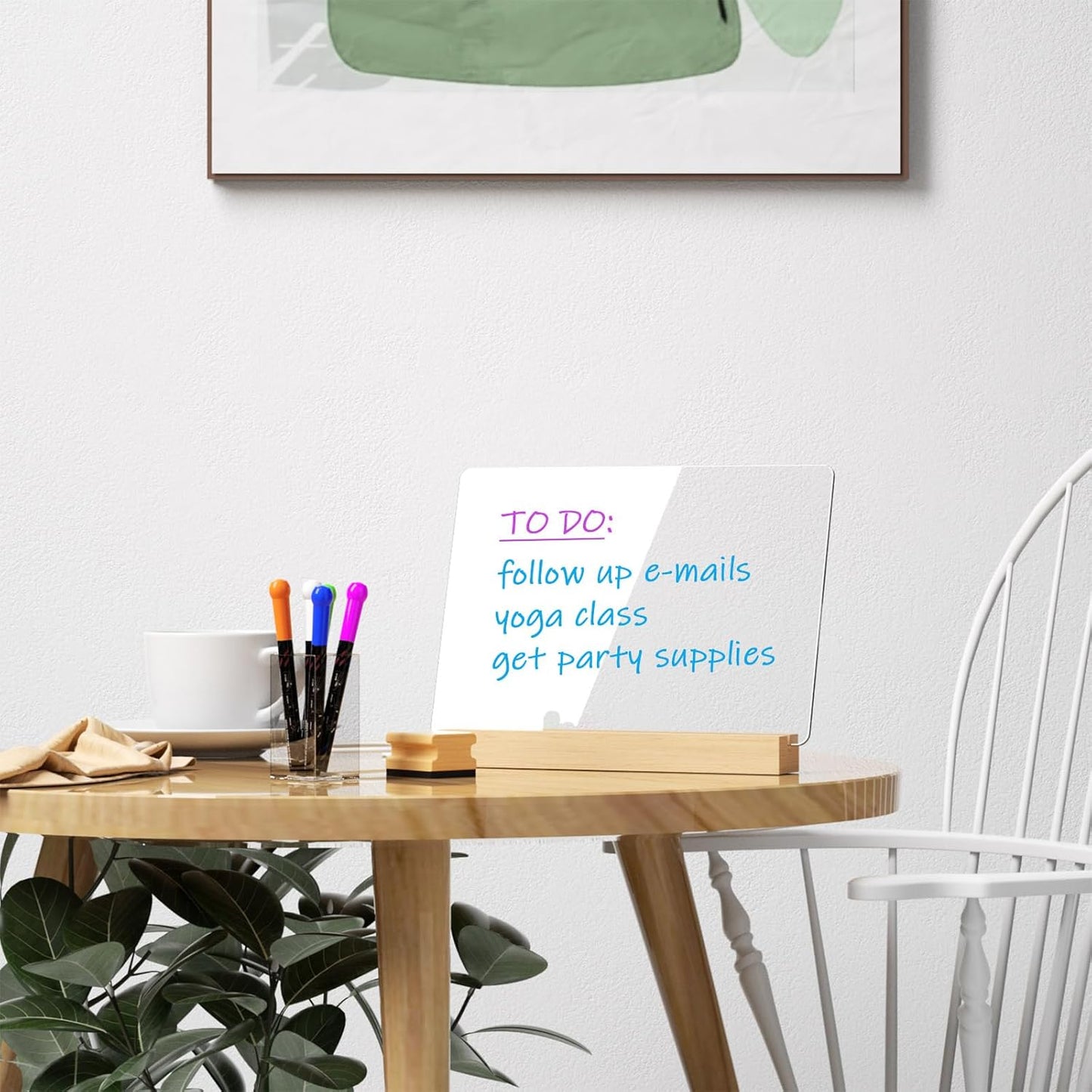 Light Up Clear Dry Drase Board 13 x 9 inch with 5 Markers