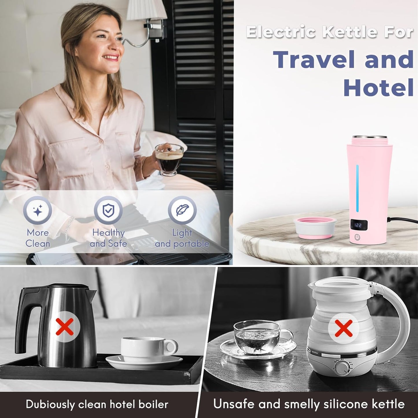 Portable Electric Kettle with LCD Display