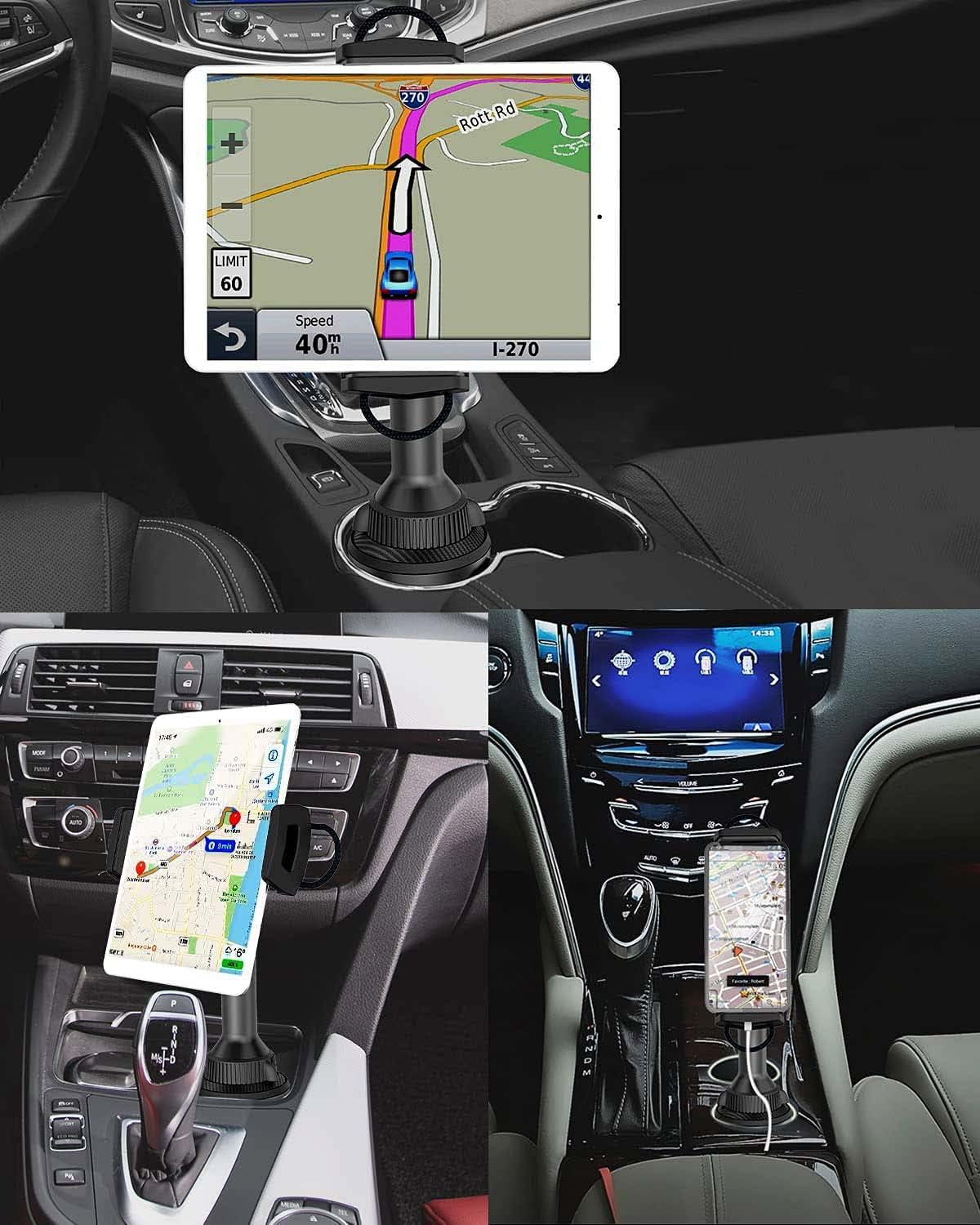 Solid Cup Holder Tablet Mount for Car