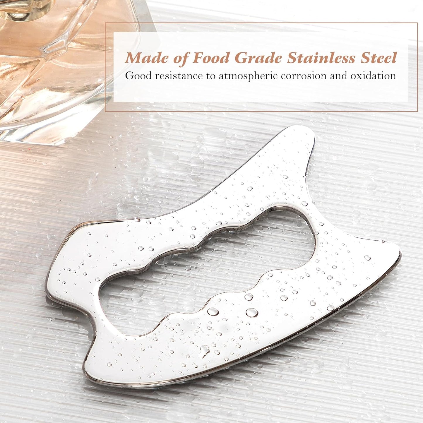 2PCS Gua Sha Tool, Stainless Steel