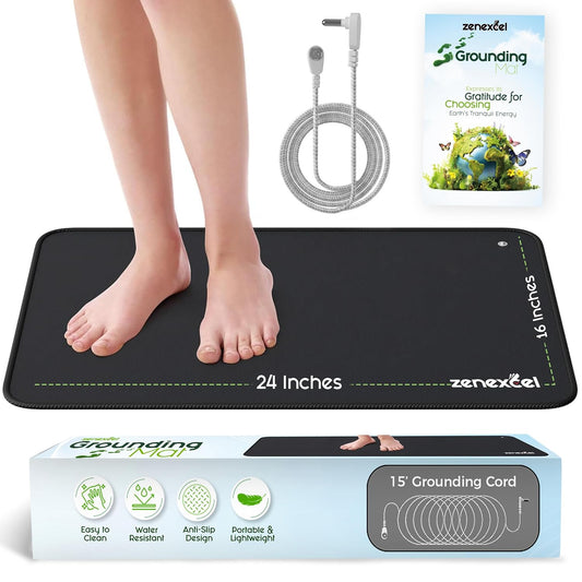 Zenexcel Grounding Mat for Feet w/ 15ft Grounding Cord