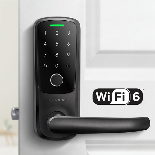 ULTRALOQ Latch 5 World's First Built-in WiFi Smart Lock with Fingerprint 5-in-1 Keyless Entry Door Lock