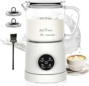 4-in-1 Electric Milk Frother and Steamer with LED Touch Screen